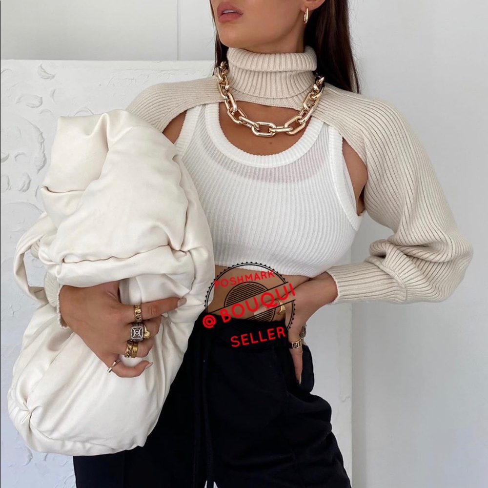 BLOGGERS FAV ZARA CUT OUT KNIT ARM WARMER SWEATER
